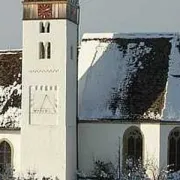 Kirche Mühleberg im Schnee II